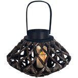 Dekoratief | Lantaarn m/oor, naturel, rotan/glas, 30x30x21cm | A250657