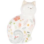 Dekoratief | Poes 'Flower Power', keramiek, 15x12x21cm | A250972