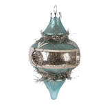 Clayre & Eef   | Kerstbal Blauw ø 7x13 cm | 65997