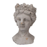 Clayre & Eef   | Bloempot Binnen Grijs 14x15x24 cm | 6TE0555