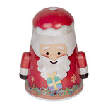 Clayre & Eef   | Blikken Bewaardoos Rood Wit 12x10x15 cm | 6BL0137