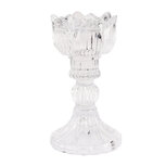 Clayre & Eef   | Kandelaar Transparant ø 8x15 cm | 6GL4934