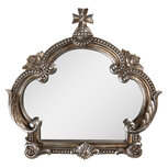 Clayre & Eef   | Decoratie Staande Spiegel Zilverkleurig 30x3x30 cm | 62S319