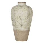 Clayre & Eef   | Vaas Beige Groen ø 24x38 cm | 6CE1936L