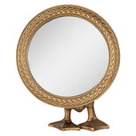 Clayre & Eef   | Decoratie Staande Spiegel Goudkleurig 13x6x16 cm | 62S308