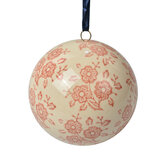 Clayre & Eef   | Decoratie Bal Beige Roze ø 8x8 cm | 6CE2106M