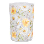 Clayre & Eef   | Waxinelichthouder Wit Geel ø 12x18 cm | 6GL4957