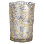 Clayre & Eef   | Waxinelichthouder Grijs Geel ø 12x18 cm | 6GL4967