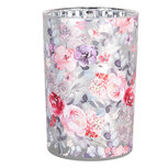 Clayre & Eef   | Waxinelichthouder Grijs Roze ø 12x18 cm | 6GL4971