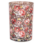 Clayre & Eef   | Waxinelichthouder Bruin Rood ø 12x18 cm | 6GL4975