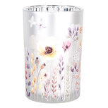 Clayre & Eef   | Waxinelichthouder Grijs Geel ø 12x18 cm | 6GL4983