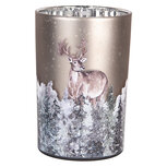 Clayre & Eef   | Waxinelichthouder Grijs Bruin ø 12x18 cm | 6GL4985