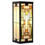 Clayre & Eef | Wandlamp Tiffany Beige Groen 14x16x40 cm E27/max 1x100W | 5LL-6363 Clayre & Eef | Wandlamp Tiffany Beige Groen 14x16x40 cm E27/max 1x100W | 5LL-6363
