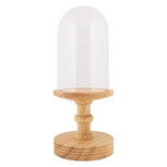 Clayre & Eef   | Stolp Transparant Bruin ø 17x40 cm | 6GL5060