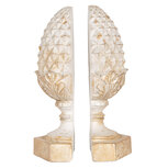 Clayre & Eef   | Boekensteunen set van 2 Beige 16x14x29 cm | 6PR5483