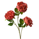 Clayre & Eef   | Decoratie tak met bloemen Oranje Groen 12x8x80 cm | 5PL0166O