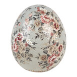 Clayre & Eef   | Decoratie Beeld Ei Grijs Roze ø 14x16 cm | 6CE1972L