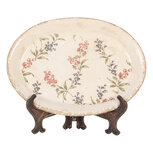 Clayre & Eef   | Decoratie Bord Beige Roze 25x18x3 cm | 6CE2026