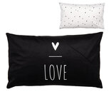 Clayre & Eef   | Kussenhoes Zwart Wit 30x50 cm | BHS36-1