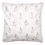 Clayre & Eef   | Kussenhoes Wit Grijs 45x45 cm | BNS21