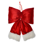 Clayre & Eef   | Decoratie Strik Rood Wit 22x5x26 cm | 66097M