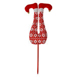 Clayre & Eef   | Decoratie Kerst Elfenbenen Rood Wit 19x4x50 cm | 66193