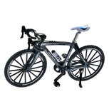 Clayre & Eef   | Decoratie Miniatuur Fiets Grijs Zwart 20x5x12 cm | 66203