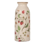 Clayre & Eef   | Vaas Beige Rood ø 8x20 cm | 6CE2021