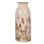 Clayre & Eef   | Vaas Beige Roze ø 8x20 cm | 6CE2029