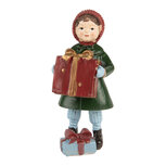 Clayre & Eef   | Kerstdecoratie Kind Groen Rood 5x5x12 cm | 6PR5722