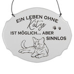 Clayre & Eef   | Tekstbord Wit Zwart 18x1x15 cm | 6Y5685