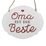 Clayre & Eef   | Tekstbord Wit Rot 18x1x15 cm | 6Y5686