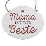 Clayre & Eef   | Tekstbord Wit Rot 18x1x15 cm | 6Y5687