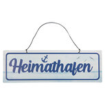 Clayre & Eef   | Tekstbord Wit Blauw 30x1x10 cm | 6Y5691