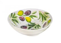 Organische schaal olijven maat M Ø20 cm groen wit aardewerk | GB023 | Piccobella Italiaans Servies Organische schaal olijven maat M Ø20 cm groen wit aardewerk | GB023 | Piccobella Italiaans Servies