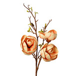 Clayre & Eef   | Decoratie tak met bloemen Geel Bruin 20x20x106 cm | 5PL0169Y