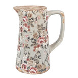 Clayre & Eef   | Decoratieve Schenkkan Grijs Roze 16x11x20 cm | 6CE1971M