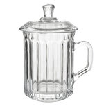 Clayre & Eef   | Mok met deksel Transparant 11x9x15 cm / 250 ml | 6GL4727