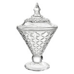 Clayre & Eef   | Bonbonniere met deksel Transparant ø 12x19 cm | 6GL4728