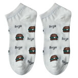 Clayre & Eef   | Sokken Wit Bruin 36-41 | JZSSK0019