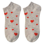 Clayre & Eef   | Sokken Beige Rood 36-41 | JZSSK0026