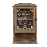 Clayre & Eef   | Wandrek Bruin Wit 32x15x54 cm | 50812