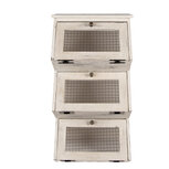 Clayre & Eef   | Wandrek Wit Bruin 33x25x61 cm | 5H0732