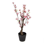 Clayre & Eef   | Decoratie Kersenbloesem boom Roze Bruin 10x10x48 cm | 6PL0373