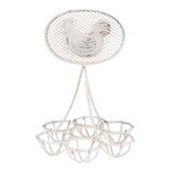 Clayre & Eef   | Eierhouder Wit ø 15x22 cm | 6Y5774