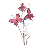 Clayre & Eef   | Decoratie Tak met vlinders 14x5x85 cm | 50810