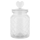 Clayre & Eef   | Voorraadpot Deksel Transparant ø 11x20 cm | 6GL5056