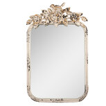 Clayre & Eef   | Staande Spiegel Beige Goudkleurig 27x5x45 cm | 62S332