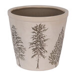 Clayre & Eef   | Bloempot Binnen Beige Groen ø 21x20 cm | 6CENPT0001XL