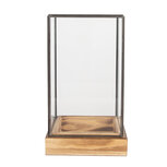 Clayre & Eef   | Decoratie Kweekkasje Transparant Bruin 14x14x24 cm | 6GL5365